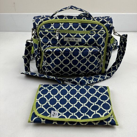 JU JU BE BFF Diaper Bag ROYAL ENVY Back Pack Shoulder Strap Diaper Changer Green - Picture 8 of 8